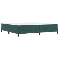 Produktbild för Bäddfjäder med madrass Mörkgrön 200 x 210 cm tyg