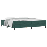 Produktbild för Bäddfjäder med madrass Mörkgrön 200 x 210 cm tyg