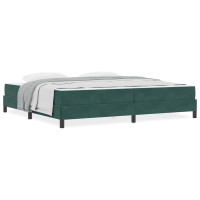 Produktbild för Bäddfjäder med madrass Mörkgrön 200 x 210 cm tyg