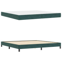 Produktbild för Bäddfjäder med madrass Mörkgrön 200 x 210 cm tyg