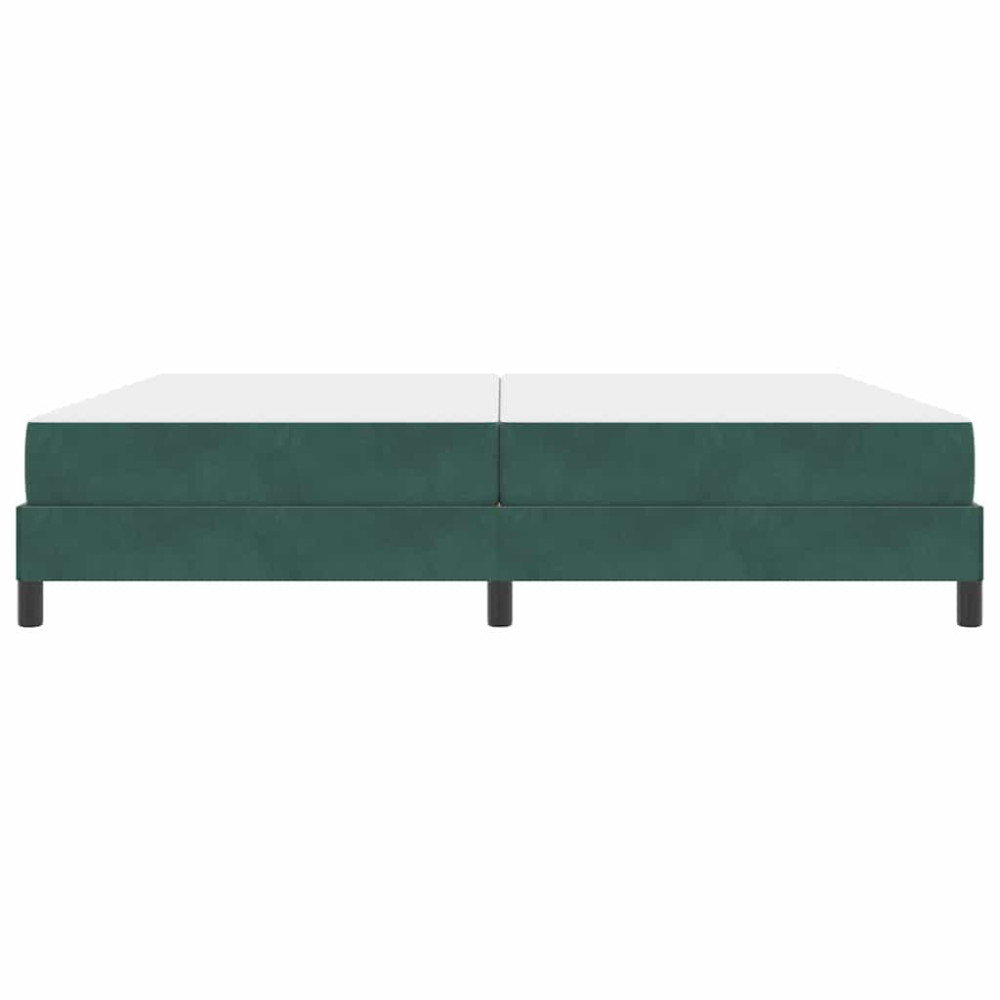 Produktbild för Bäddfjäder med madrass Mörkgrön 200 x 210 cm tyg