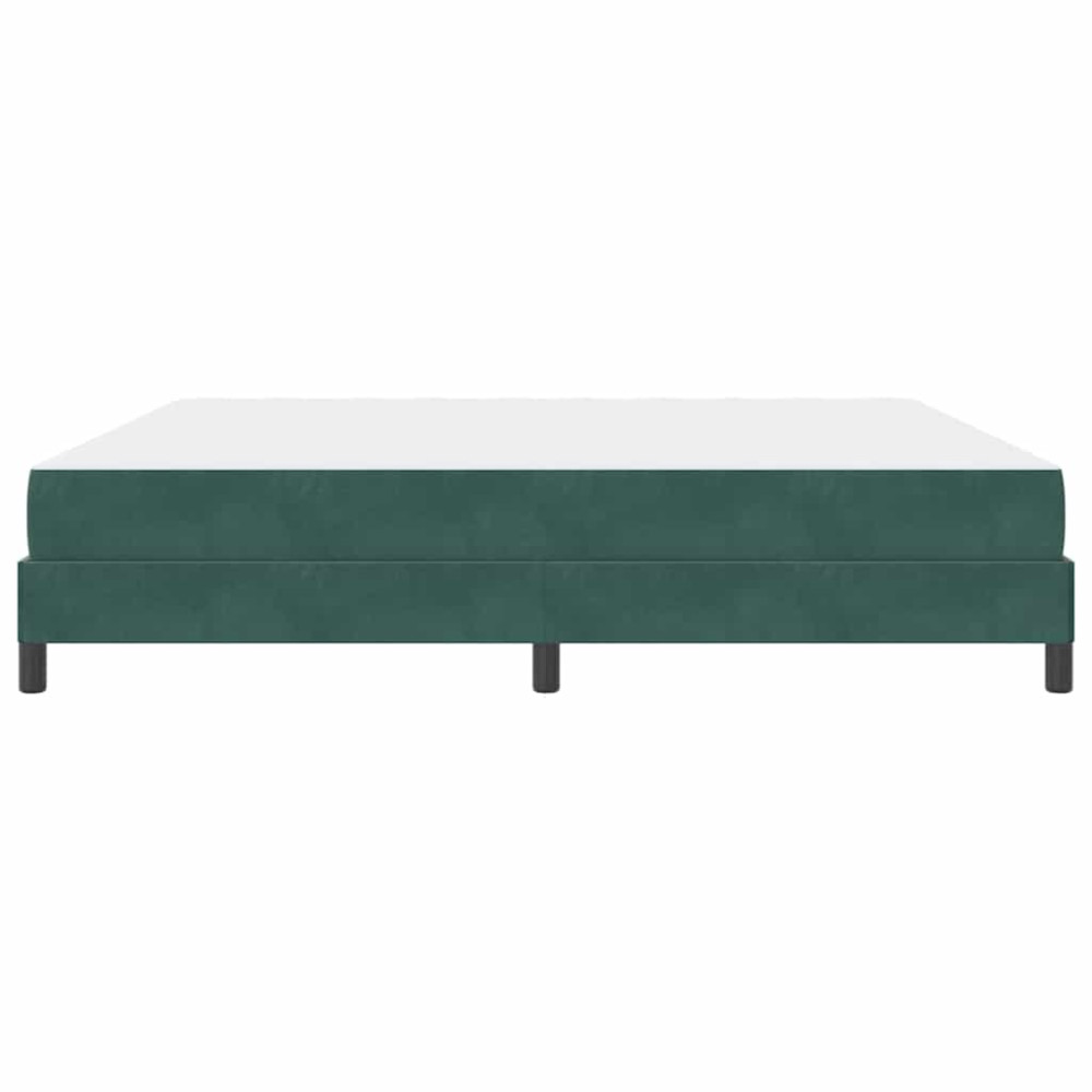 Produktbild för Bäddfjäder med madrass Mörkgrön 200 x 210 cm tyg