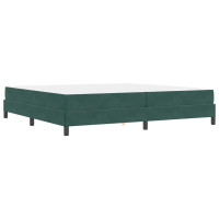 Produktbild för Bäddfjäder med madrass Mörkgrön 200 x 210 cm tyg