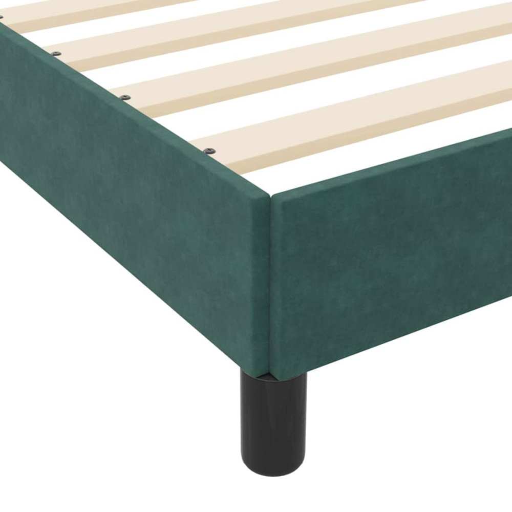 Produktbild för Bäddfjäder med madrass Mörkgrön 200 x 210 cm tyg