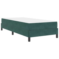 Produktbild för Bäddfjäder med madrass Mörkgrön 80 x 220 cm tyg