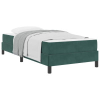 Produktbild för Bäddfjäder med madrass Mörkgrön 80 x 220 cm tyg