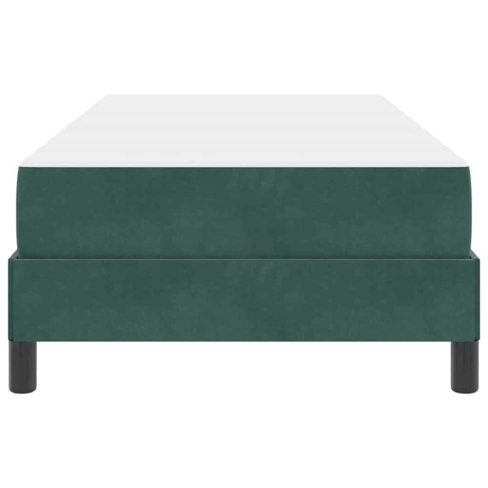 Produktbild för Bäddfjäder med madrass Mörkgrön 80 x 220 cm tyg