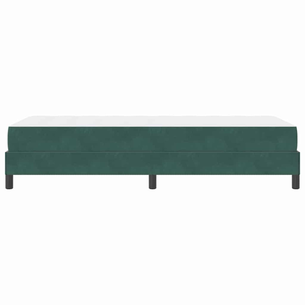 Produktbild för Bäddfjäder med madrass Mörkgrön 80 x 220 cm tyg