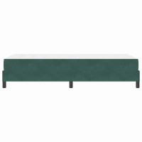 Produktbild för Bäddfjäder med madrass Mörkgrön 80 x 220 cm tyg