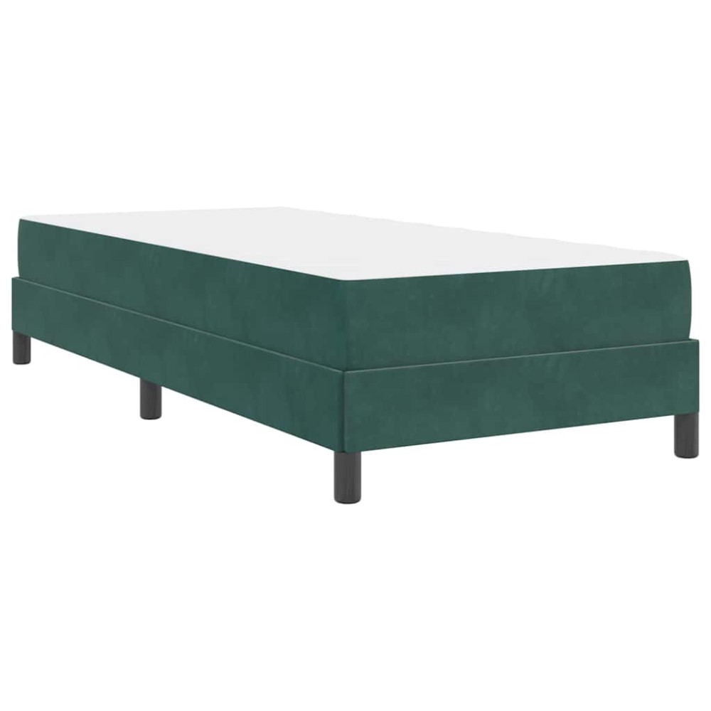 Produktbild för Bäddfjäder med madrass Mörkgrön 80 x 220 cm tyg
