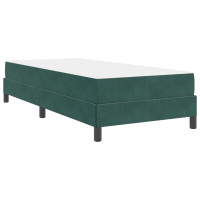 Produktbild för Bäddfjäder med madrass Mörkgrön 80 x 220 cm tyg