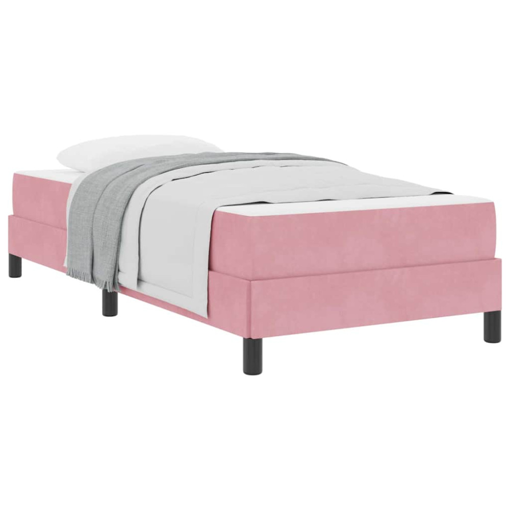 Produktbild för Bäddfjäder med madrass Rosa 80 x 220 cm tyg
