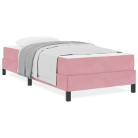 Produktbild för Bäddfjäder med madrass Rosa 80 x 220 cm tyg