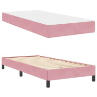 Produktbild för Bäddfjäder med madrass Rosa 80 x 220 cm tyg