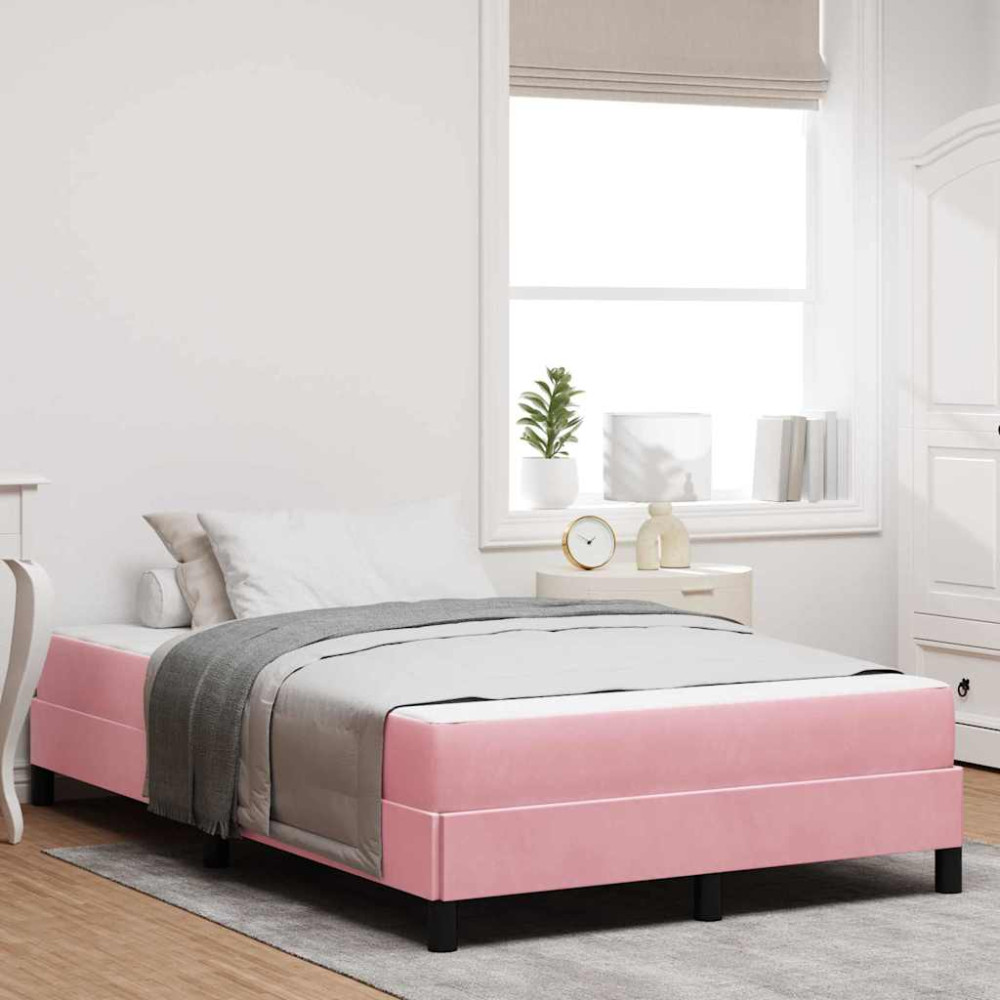 Produktbild för Bäddfjäder med madrass Rosa 120 x 220 cm tyg