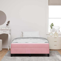 Produktbild för Bäddfjäder med madrass Rosa 120 x 220 cm tyg
