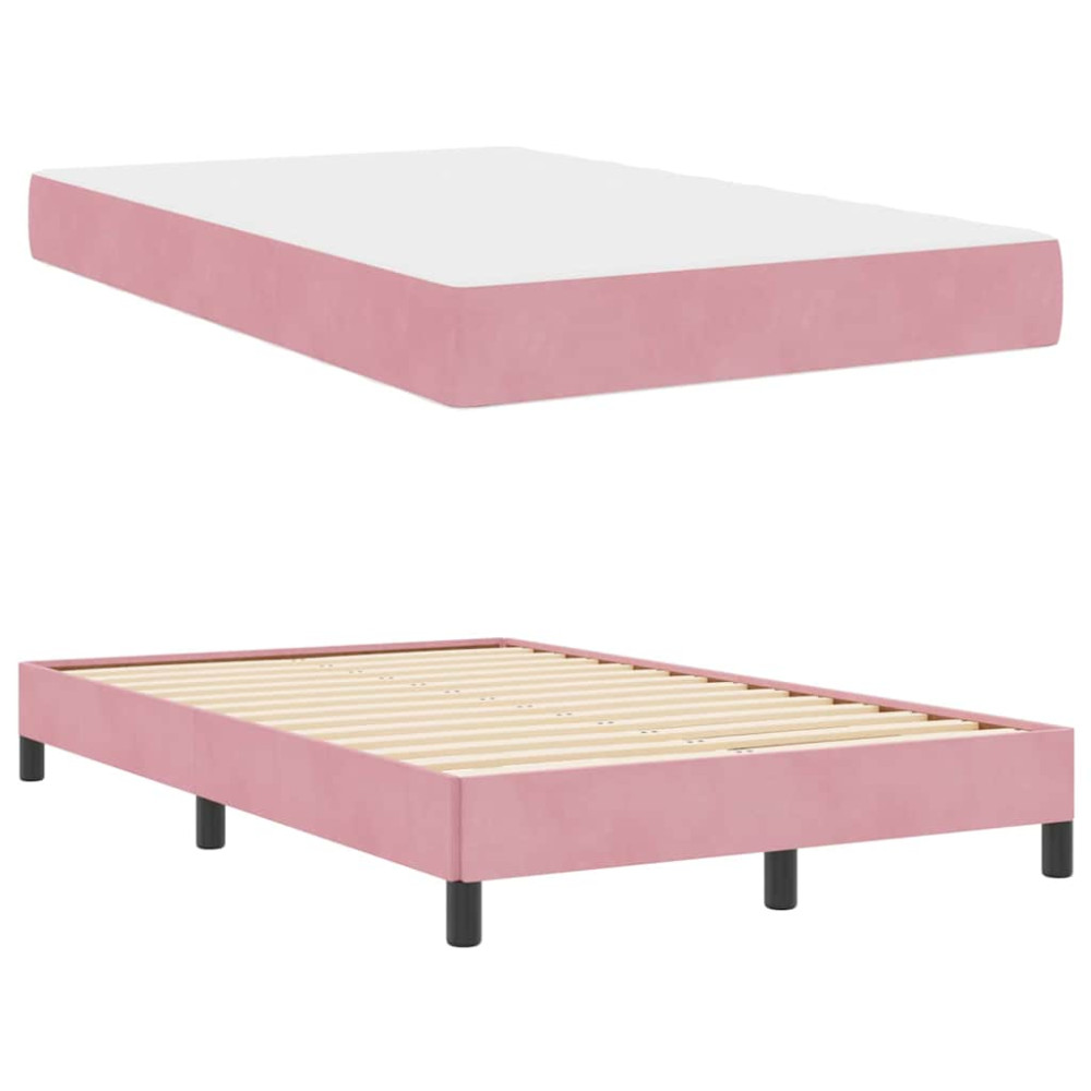 Produktbild för Bäddfjäder med madrass Rosa 120 x 220 cm tyg