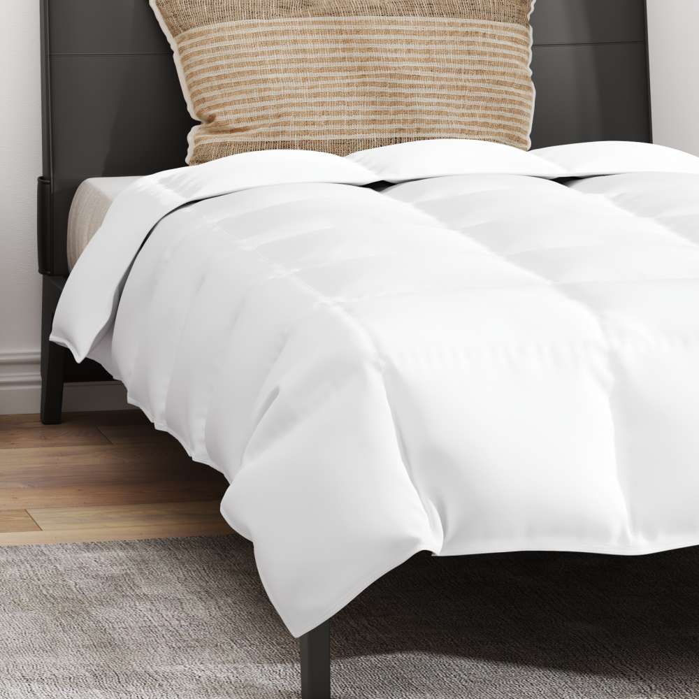 Produktbild för Sommar Duvet med kudde 2 pcs Vit Dunfjäder