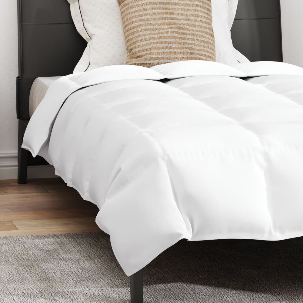 Produktbild för Sommar Duvet med kudde 2 pcs Vit Dunfjäder