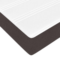 Produktbild för Sängram med madrass Mörkbrun 140 x 190 cm tyg