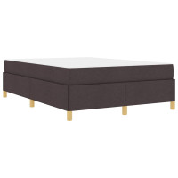 Produktbild för Sängram med madrass Mörkbrun 140 x 190 cm tyg