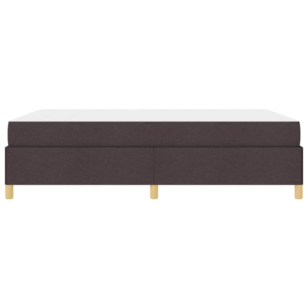 Produktbild för Sängram med madrass Mörkbrun 140 x 190 cm tyg