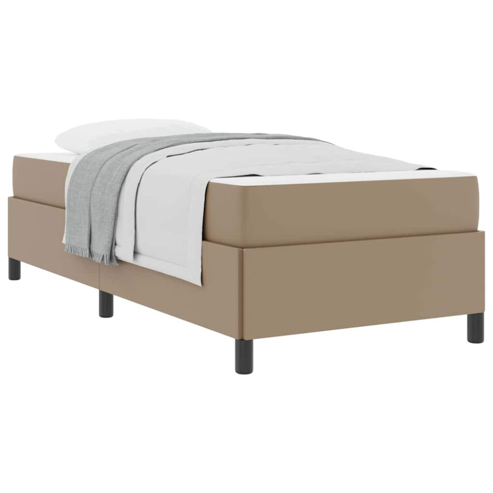 Produktbild för Sängram med madrass Cappuccino 90 x 200 cm tyg