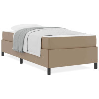Produktbild för Sängram med madrass Cappuccino 90 x 200 cm tyg