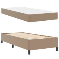 Produktbild för Sängram med madrass Cappuccino 90 x 200 cm tyg