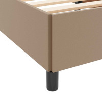 Produktbild för Sängram med madrass Cappuccino 90 x 200 cm tyg