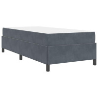 Produktbild för Sängram med madrass Mörkgrå 80 x 200 cm tyg
