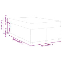 Produktbild för Sängram med madrass Blå 120 x 200 cm tyg