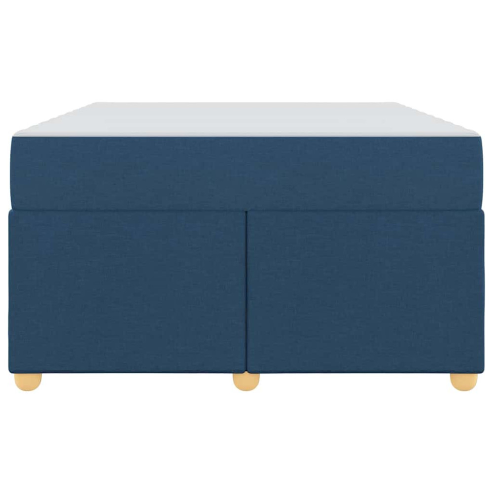 Produktbild för Sängram med madrass Blå 120 x 200 cm tyg