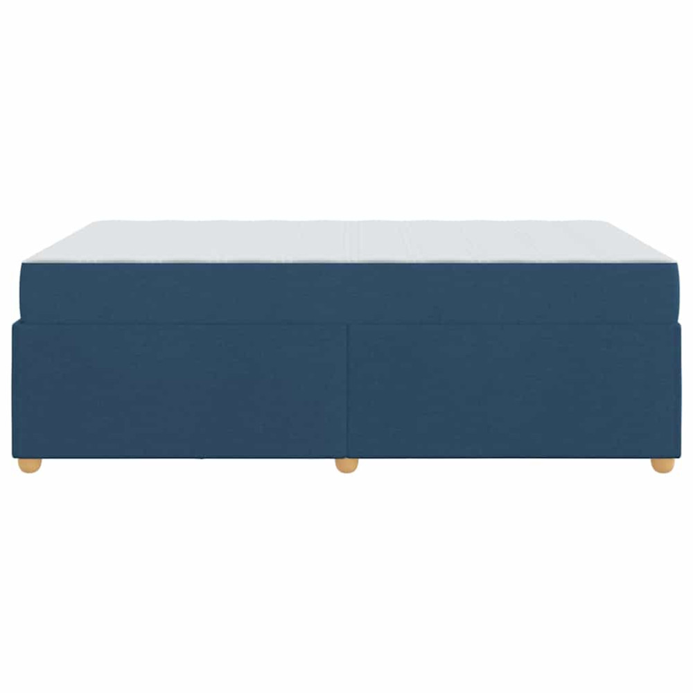 Produktbild för Sängram med madrass Blå 120 x 200 cm tyg