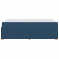 Produktbild för Sängram med madrass Blå 120 x 200 cm tyg