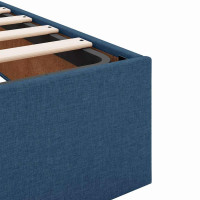 Produktbild för Sängram med madrass 2 pcs Blå tyg