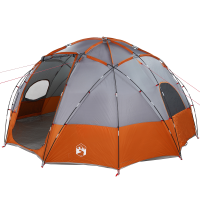 Produktbild för Dome Tält med tak Grå och orange 475 x 475 x 235 cm taffeta