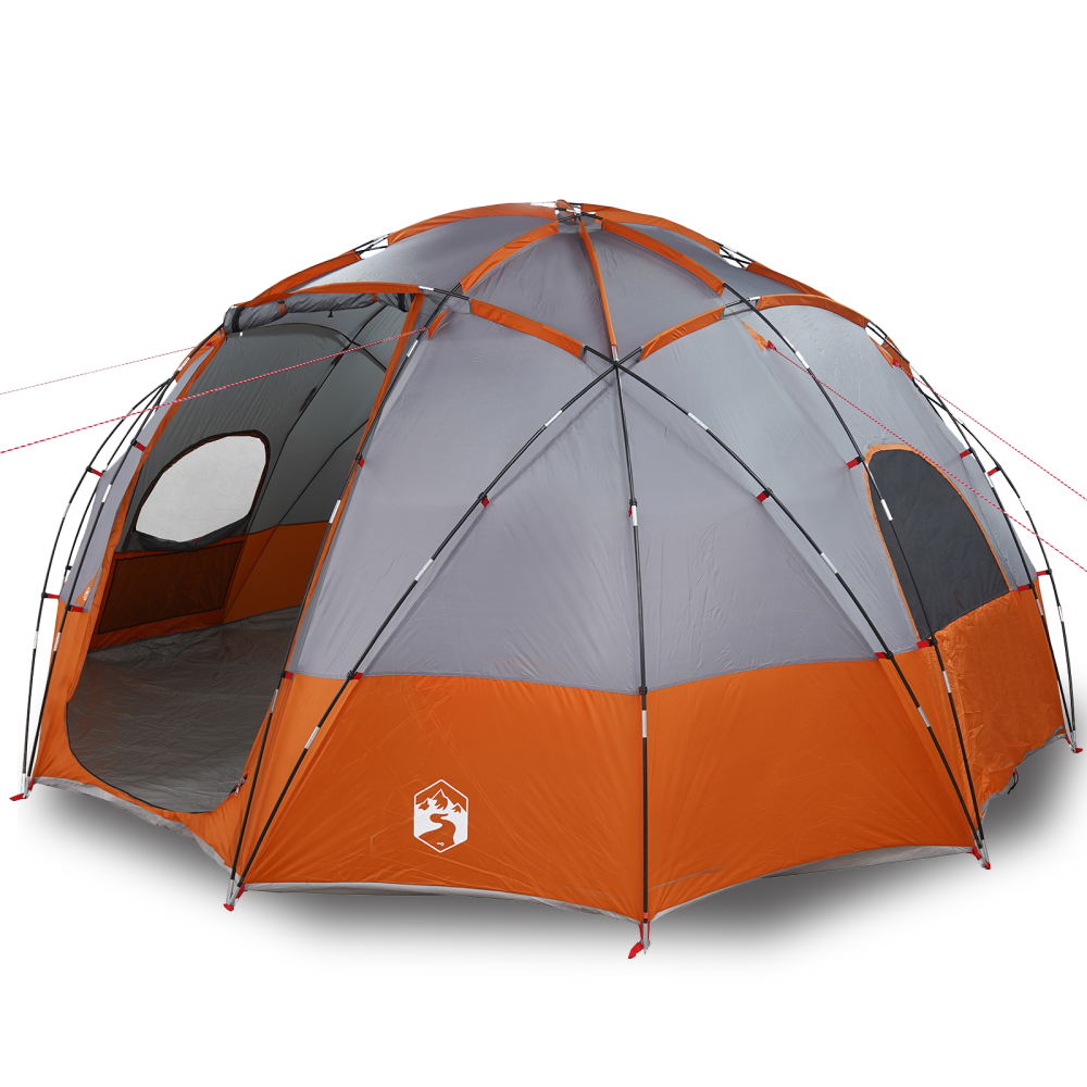 Produktbild för Dome Tält med tak Grå och orange 475 x 475 x 235 cm taffeta