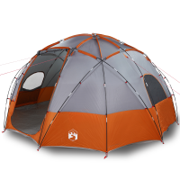 Produktbild för Dome Tält med tak Grå och orange 475 x 475 x 235 cm taffeta