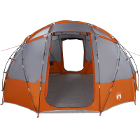 Produktbild för Dome Tält med tak Grå och orange 475 x 475 x 235 cm taffeta