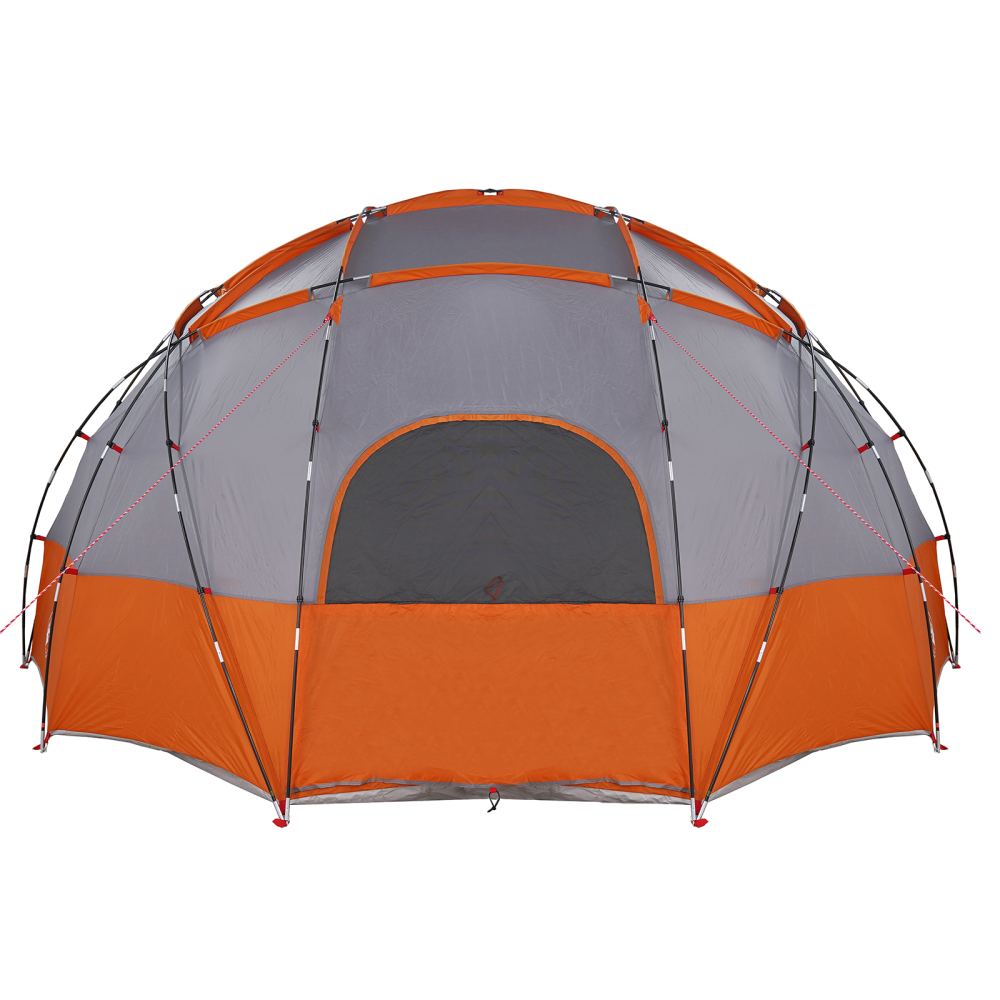 Produktbild för Dome Tält med tak Grå och orange 475 x 475 x 235 cm taffeta