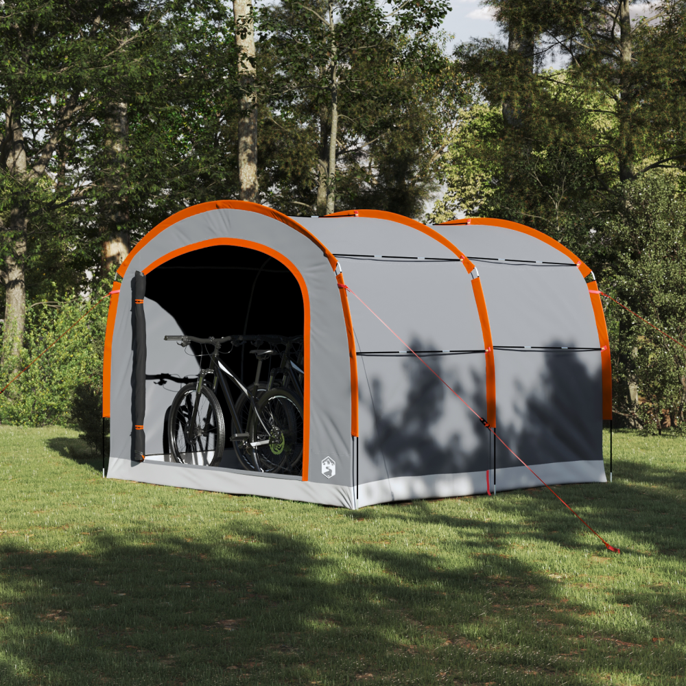 Produktbild för Tält med tak Grå och orange 268 x 240 x 191 cm Polyester