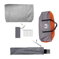 Produktbild för Tält med tak Grå och orange 268 x 240 x 191 cm Polyester