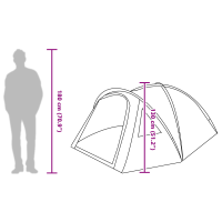 Produktbild för Dome Tält 4 person 308 x 268 x 130 cm Vattentålig Grön taffeta