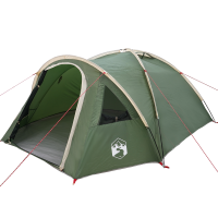 Produktbild för Dome Tält 4 person 308 x 268 x 130 cm Vattentålig Grön taffeta