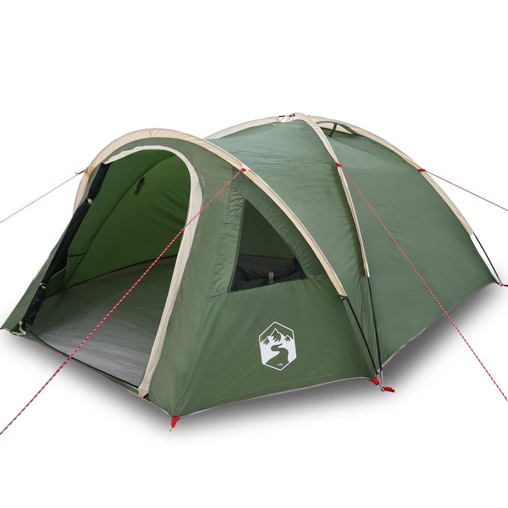 Produktbild för Dome Tält 4 person 308 x 268 x 130 cm Vattentålig Grön taffeta
