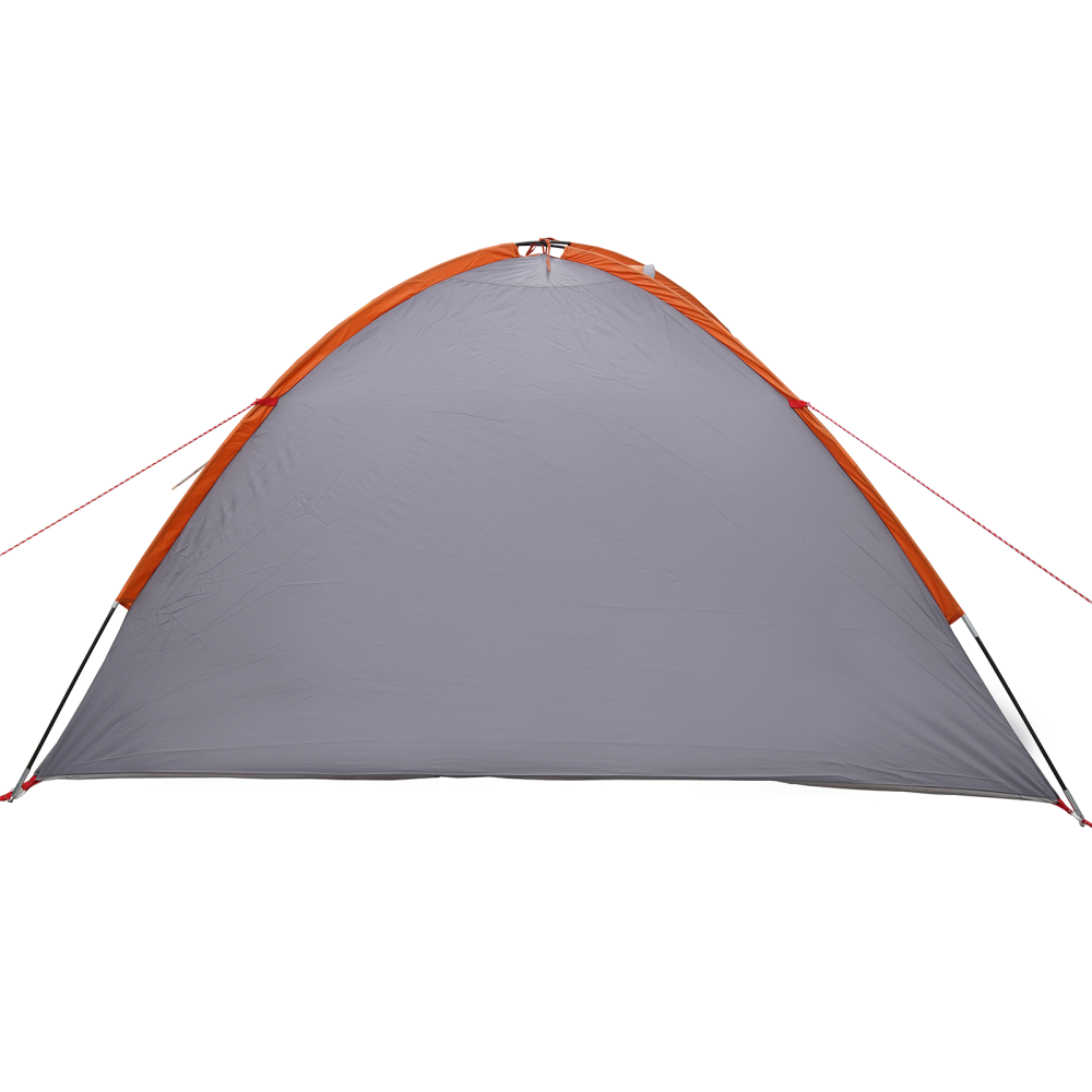 Produktbild för Dome Tält 4 person 308 x 268 x 130 cm Grå och orange taffeta