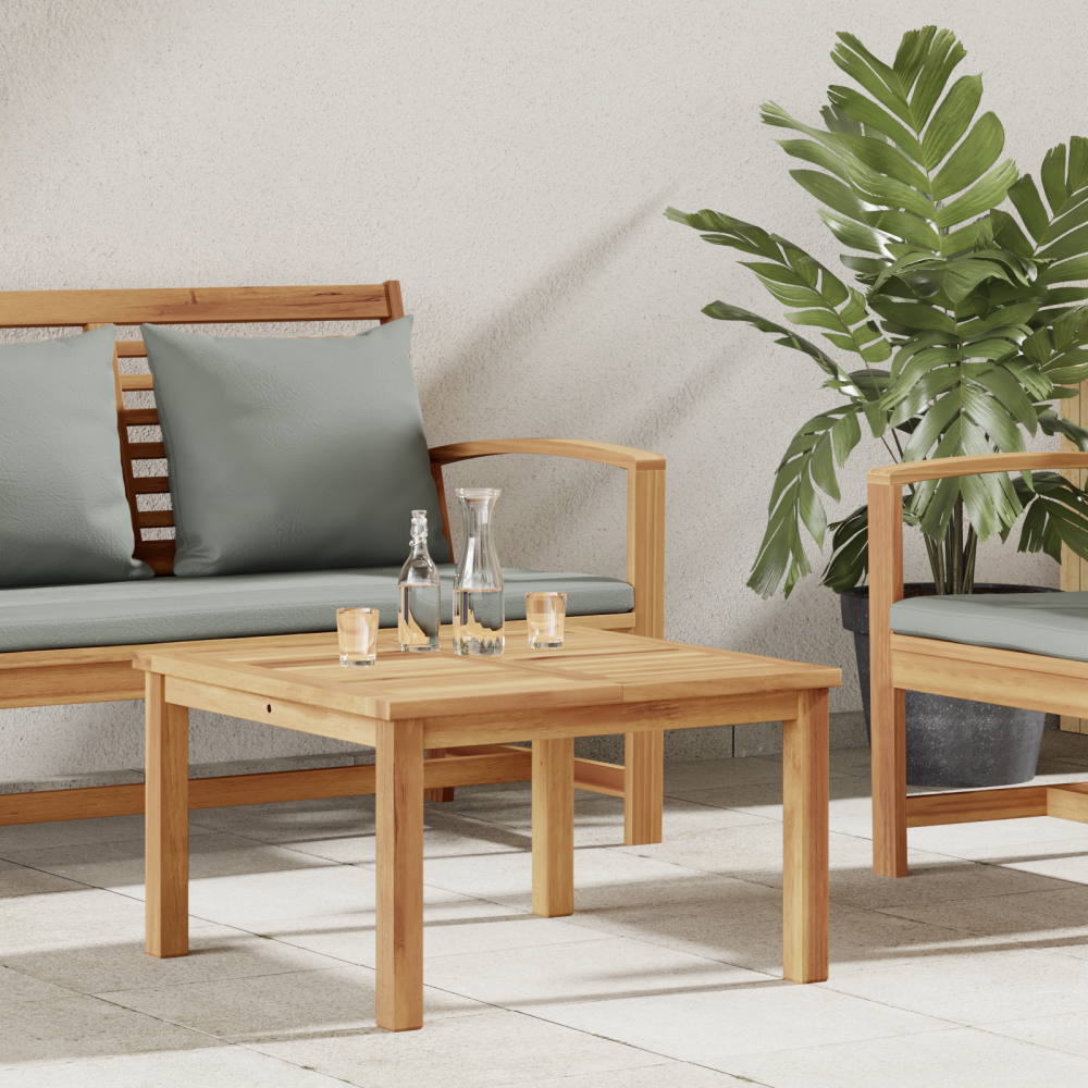Produktbild för Kaffeebord Brun 60 x 60 x 36 cm Massivt teakträ