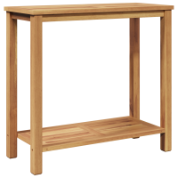 Produktbild för Konsolbord med lagring Brun 80 x 35 x 75 cm Massivt teakträ