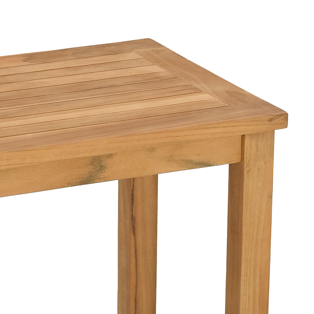 Produktbild för Konsolbord med lagring Brun 80 x 35 x 75 cm Massivt teakträ